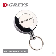 Greys Pin-On Reel Retractor - Salmon Sea Trout Bass Pike Greyling Fly Fishing