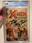 Uncanny X-Men #1 1963 CGC 1.0 GRADED Off-white pages detached cover tape