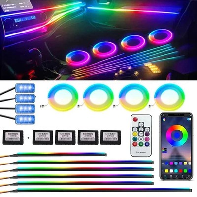 RGB Symphony Car Atmosphere Interior LED Acrylic Guide Fiber Optic Ambient Light
