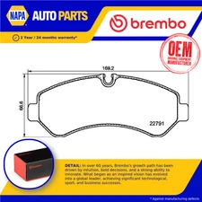 Brake Pads Set fits MERCEDES SPRINTER 907 2.2D Rear 2018 on OM651.958 Brembo New