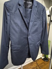 Men's 3 Piece Suit, Navy Blue, Size CHN L.