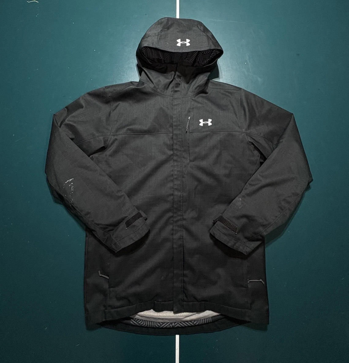 Under Armour ColdGear Porter 3-in-1 Jacket Men Medium Black Gray Storm Windproof