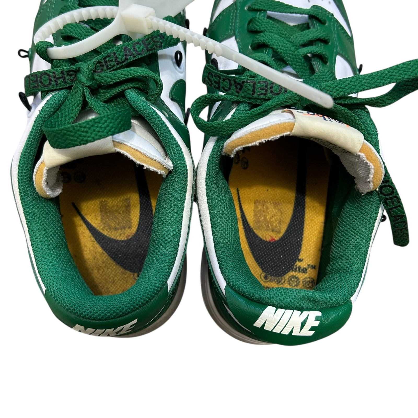 Nike Off-White Dunk Low Sneakers Men's Sz 6 Pine Green Streetwear Sporty Retro thumbnail 5