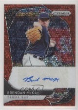 2020 Prizm Rookie Quick Pitch Red Donut Circle 30/35 Brendan McKay Auto fm0