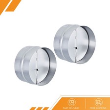 2 x Backdraft Damper 6" Ducting Hose Airflow Insert Backflow Preventer Shutter