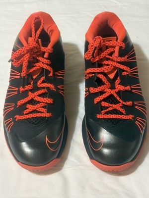 Nike LeBron James 10 X Low Black Total Crimson Size 9 Air Max W/ Box Basketball