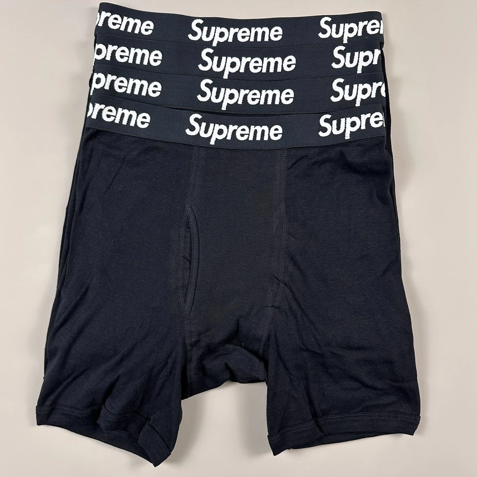 Supreme Boxershorts Herren 4er Pack Boxer Unterhose Schwarz Weiß S-XL Neu OVP - Bild 2 von 4