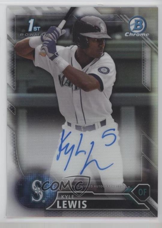 2016 Bowman Draft Chrome Pick Refractor 16/499 Kyle Lewis #CDA-KL Auto 11bi