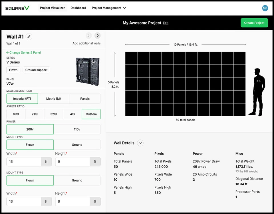 LED Video Wall "6 In 1 FRAME PANEL" - Square V Fine Pitch Series (VPS) Size 16:9 - Image 3 of 4