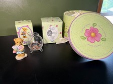 Cherished Teddies Gift Box Set "Pamp-Bear Yourself" Figure with Wishing Jar