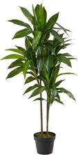 Nearly Natural 48in Dracaena Silk Plant (Real Touch) Green