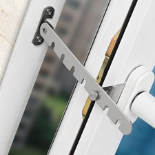 Window Restrictor Latch 2 Pack Adjustable Safety Locks Stainless