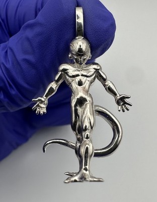 925 Sterling Silber 3D Druck Custom Frieza Anhänger 7,3g | W133