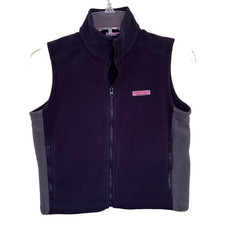 Vineyard Vines Vest Boys Size Small 8 10 Blue Sleeveless Fleece