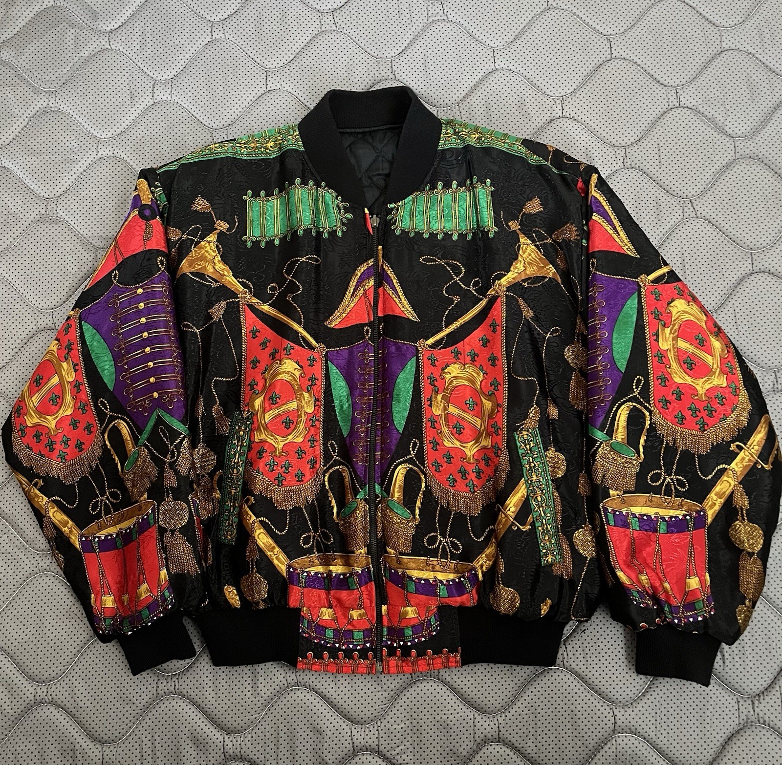 High Fashion Jacket Vintage 80s 90s Silk Bomber Coat Fresh Prince Womens