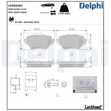 Satz Bremsbeläge Bremsklötze hinten für Jeep Avenger J2 | 551834
