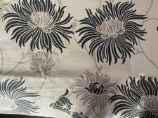 Laura Ashley ~ Kimono Charcoal Fabric  Unused Remnant. 57”wide x 18” long.