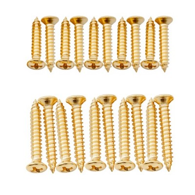 Musiclily Ultra Gold 2.5mm Stainless Steel Countersunk Pickup Ring Screws Set