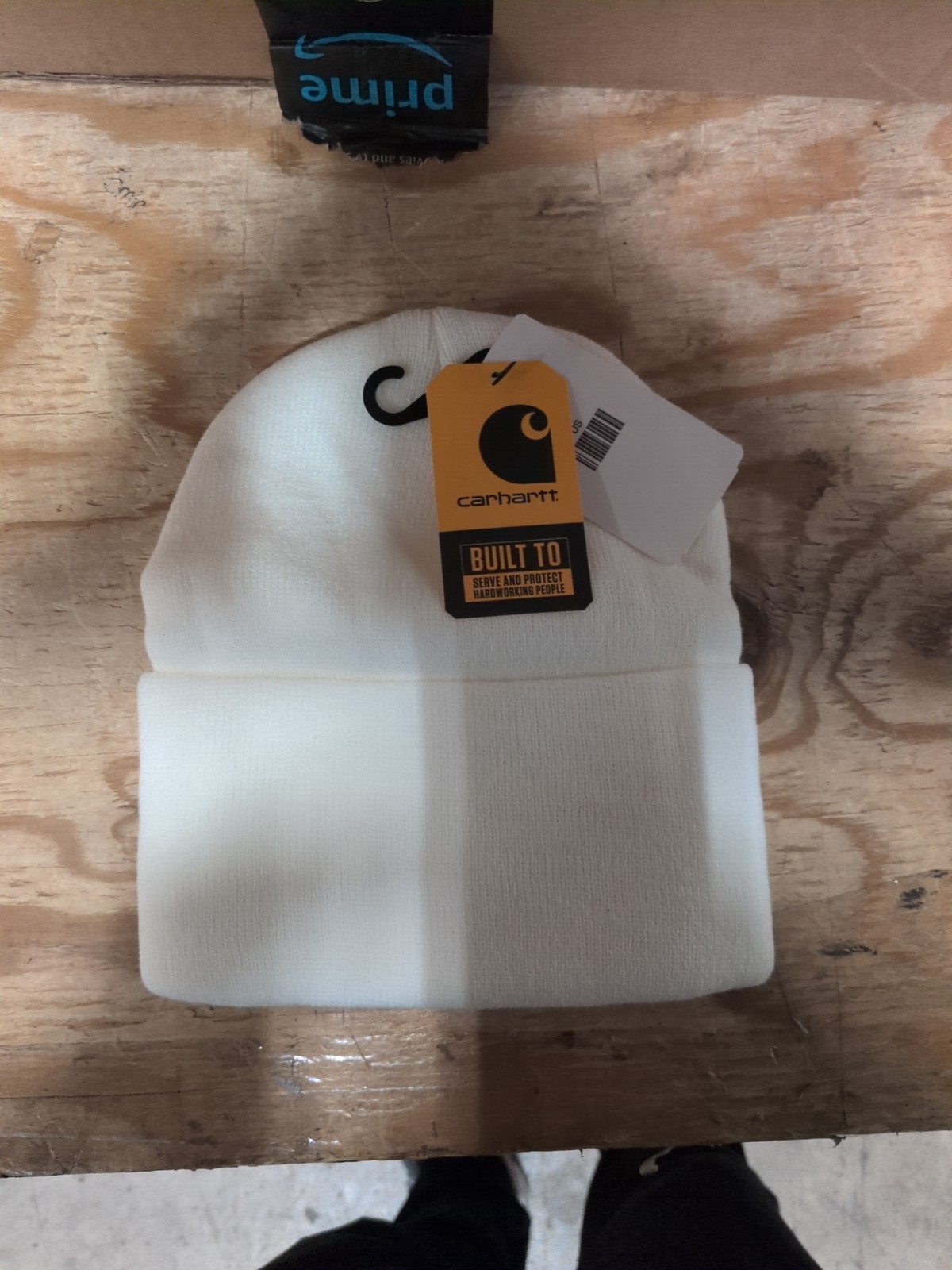 CARHARTT Authentic A18 Watch Hat, Cap, Winter White One Size, Knit Beanie image 2