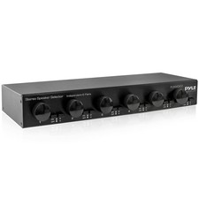 6 Channel High Power Stereo Speaker Selector with Volume 1, Standard