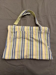 Xochi Striped Cotton Bib Apron With Pockets Blue, Lavender, Yellow, Green