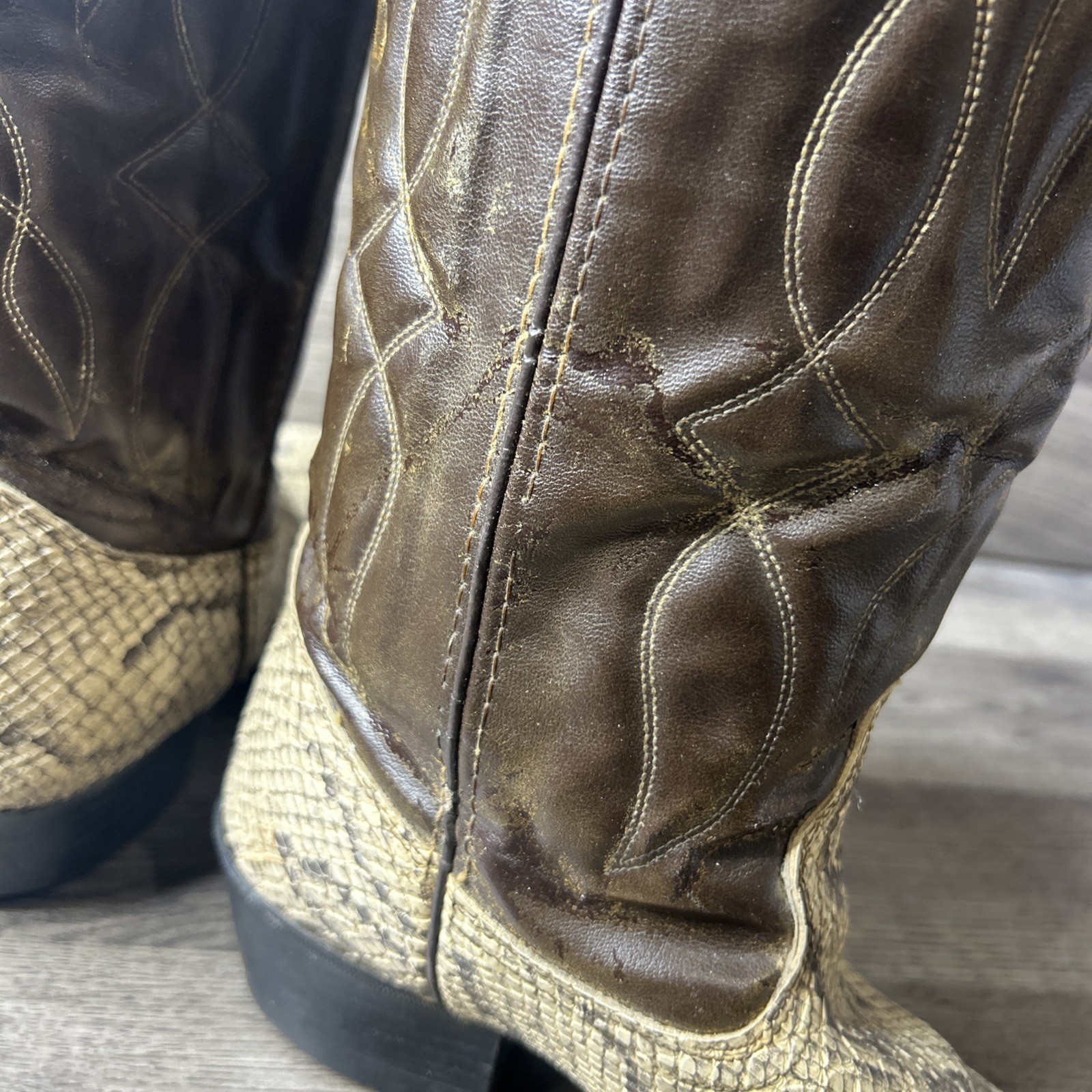Lucchese 2000 Python Snakeskin Cowboy Boots USA M… - image 7