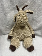 Jellycat Bunglie Goat 15  Pre-Owned Retired Scruffy Beige