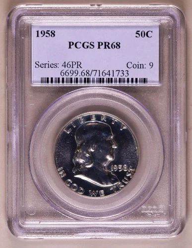 1958-P Franklin Half Dollar PCGS PF68 ***RARE PROOF COIN***