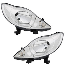 Scheinwerfer Set für Peugeot 107 2005-2012 H4 LWR Stellmotor Halogen