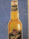 Miller Genuine Draft MGD Bottle Embossed Tin Sign 30"x9" — photo 3
