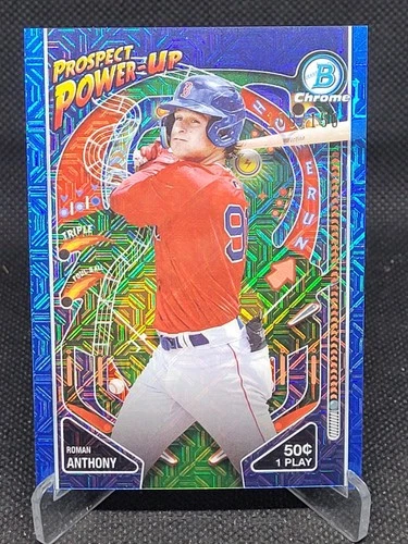 2024 Bowman Chrome Pros. Power-Up Roman Anthony  Blue Mojo Refractor /150 (RC)