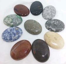 10 cabochons Natural Stone 30x40mm Oval Cab DIY Jewelry Making No Holes new
