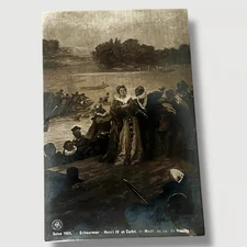 Postcard RPPC Henry IV & Catherine de Medici at Neuilly Ferry A Schourmer E5