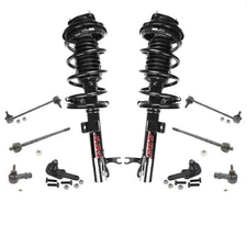 Fits Ford Focus 00 to 03 Front Complete Struts Ball Jts Tie Rods Sway Bar Links