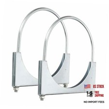 pcs U Bolt Muffler Exhaust Clamp 7" Galvanized Iron U-Bolt Clamps 178mm 2