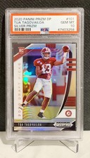 2020 Prizm Draft Picks TUA TAGOVAILOA Silver Prizm PSA 10 DOLPHINS FALCONS