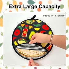 Tortilla Warmer Pouch 12 inch Multipurpose Portable Heat Keeper Household