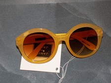 Janie And Jack Yellow Round Sunglasses Size 0-2 Years Girl's NEW