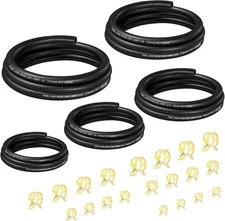 5PCS Fuel Line Hose Kit,NBR Include 3/16" 5/16" 3/8" 1/2" Black 