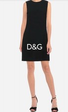 VTG Dolce&Gabbana A-line Shirt Mini Black Dress. It42. Length 89 Cm. 