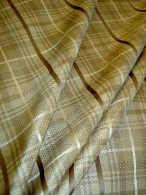 5.125 Yards Waverly Deluxe Silk Plaid color Taupe 650701