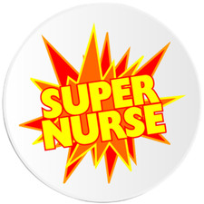 Super Nurse - 10 Pack Circle Stickers 3 Inch - Nursing Medical