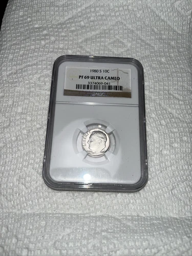 1980 S Roosevelt Dime PF69 Ultra Cameo NGC Certified