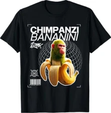 Chimpanzi Bananini Fun Character Art T-Shirt