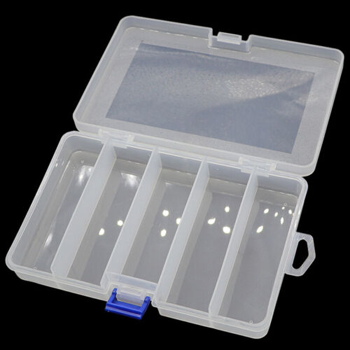 Luya Box 5 Compartments Fishing Tackle Organizer Transparent Plastic Accessory - Afbeelding 1 van 20