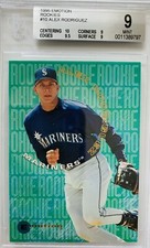 1995 Emotion Alex Rodriguez Rookie Card BGS 9 Mint Mariners/Yankees Great!