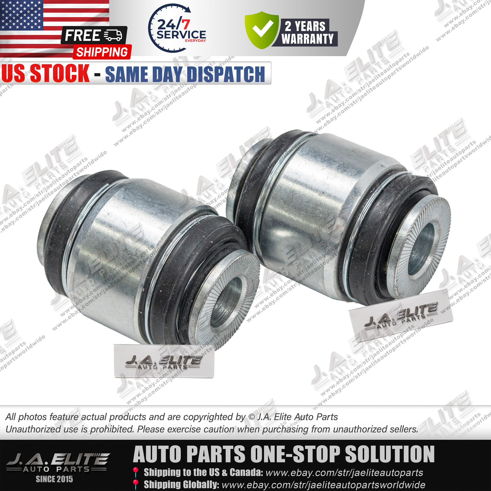 2pcs Rear Side Lower Control Arm Small Bushing fit Maserati Levante, 670106331/4