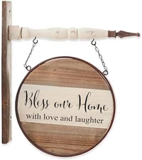 K&K Interiors Arrow Replacement Decorative Hanging Sign, Wood - 13907C