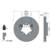 Textar 2X Bremsscheibe 92324003
