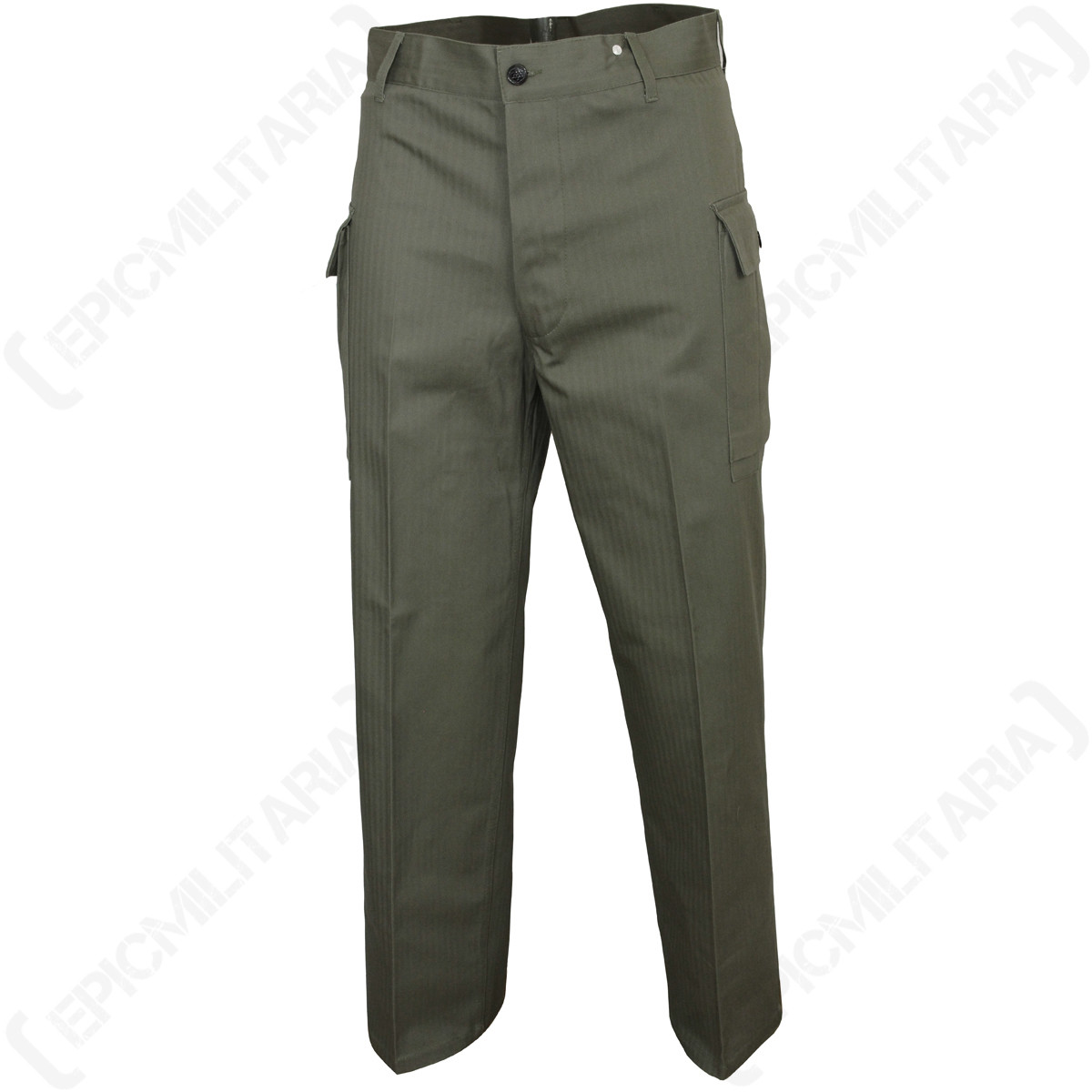 WW2 US Army HBT OD3 Trousers - Reproduction American Olive Drab